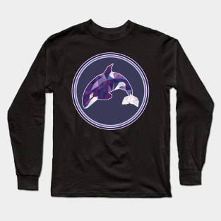 Orca Shirt: Cute Whale Lovers Colorful Art Killer Whale Long Sleeve T-Shirt